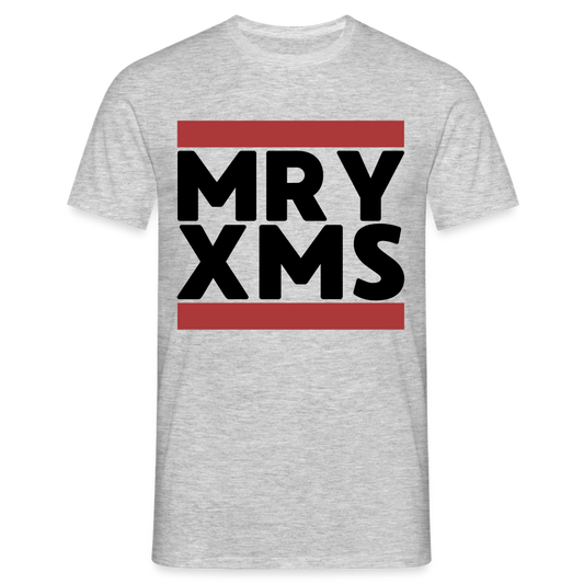 MRY XMS Merry Christmas Ugly Herren T-Shirt - Grau meliert