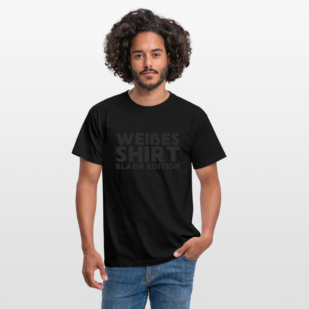 Weißes Shirt Black Edition Herren T-Shirt - Schwarz