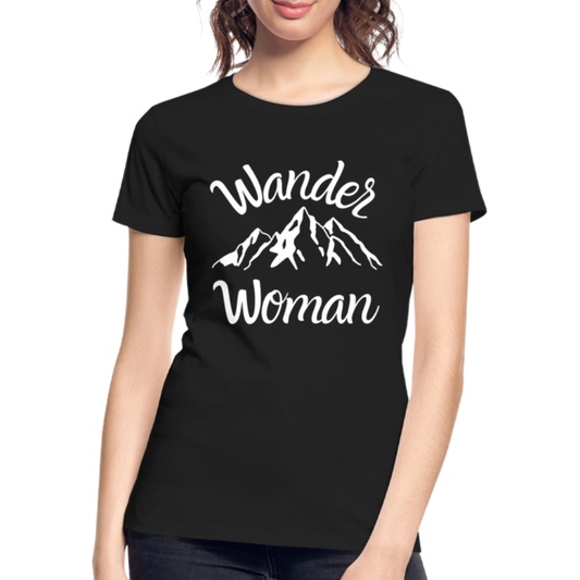 Wander Women Damen Premium Bio T-Shirt - Schwarz