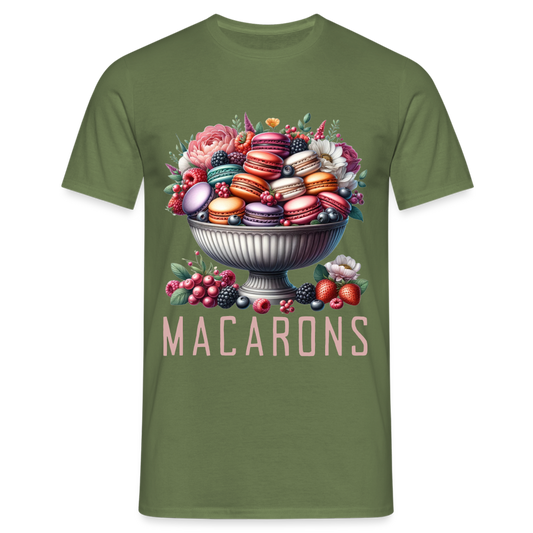 Macarons in einer Schale Herren T-Shirt - Militärgrün