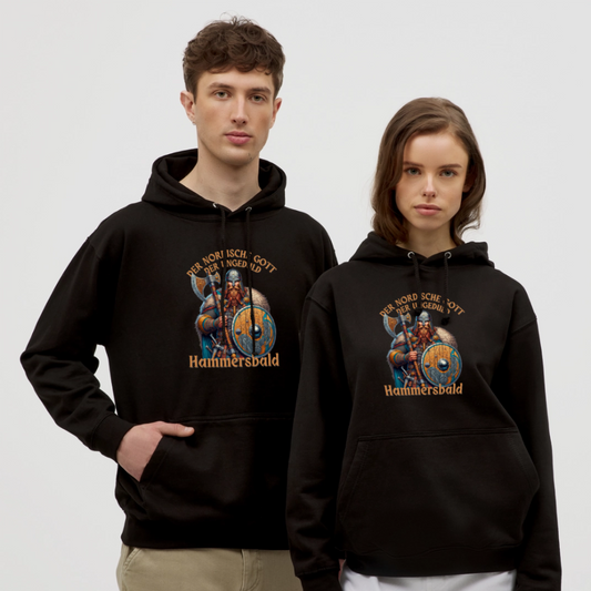 Der Nordische Gott der Ungeduld Hammersbald Unisex Hoodie - Schwarz