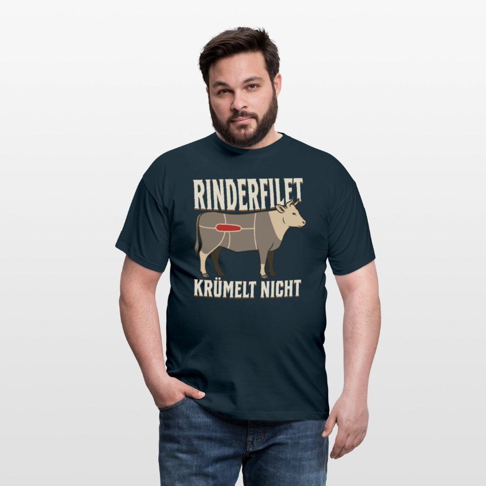 Rinderfilet krümelt nicht Herren T-Shirt - Navy