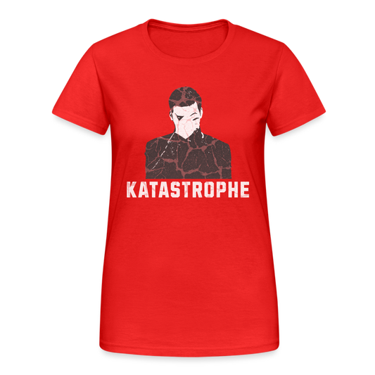 Katastrophe Illustration Damen T-Shirt - Rot