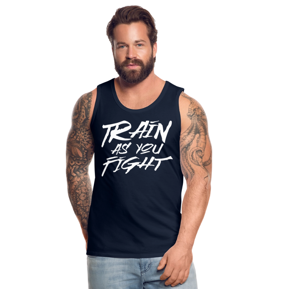 Train as you fight Herren Premium Tank Top - Navy