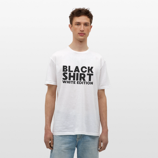 Black Shirt White Edition Herren T-Shirt - Weiß