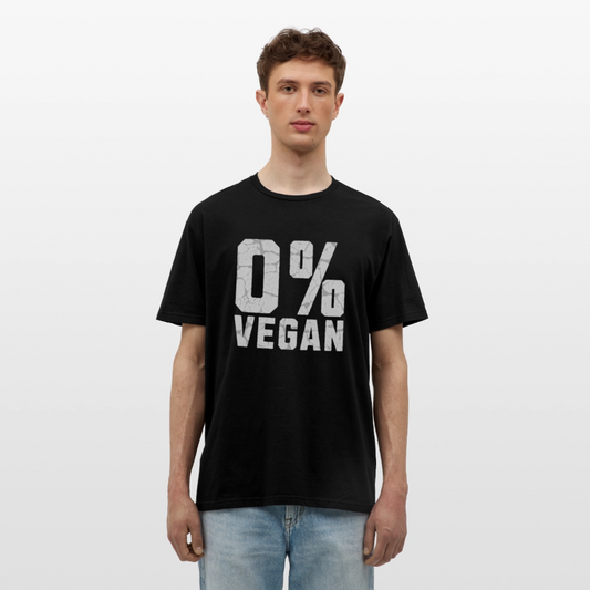 0% Vegan Herren T-Shirt - Schwarz