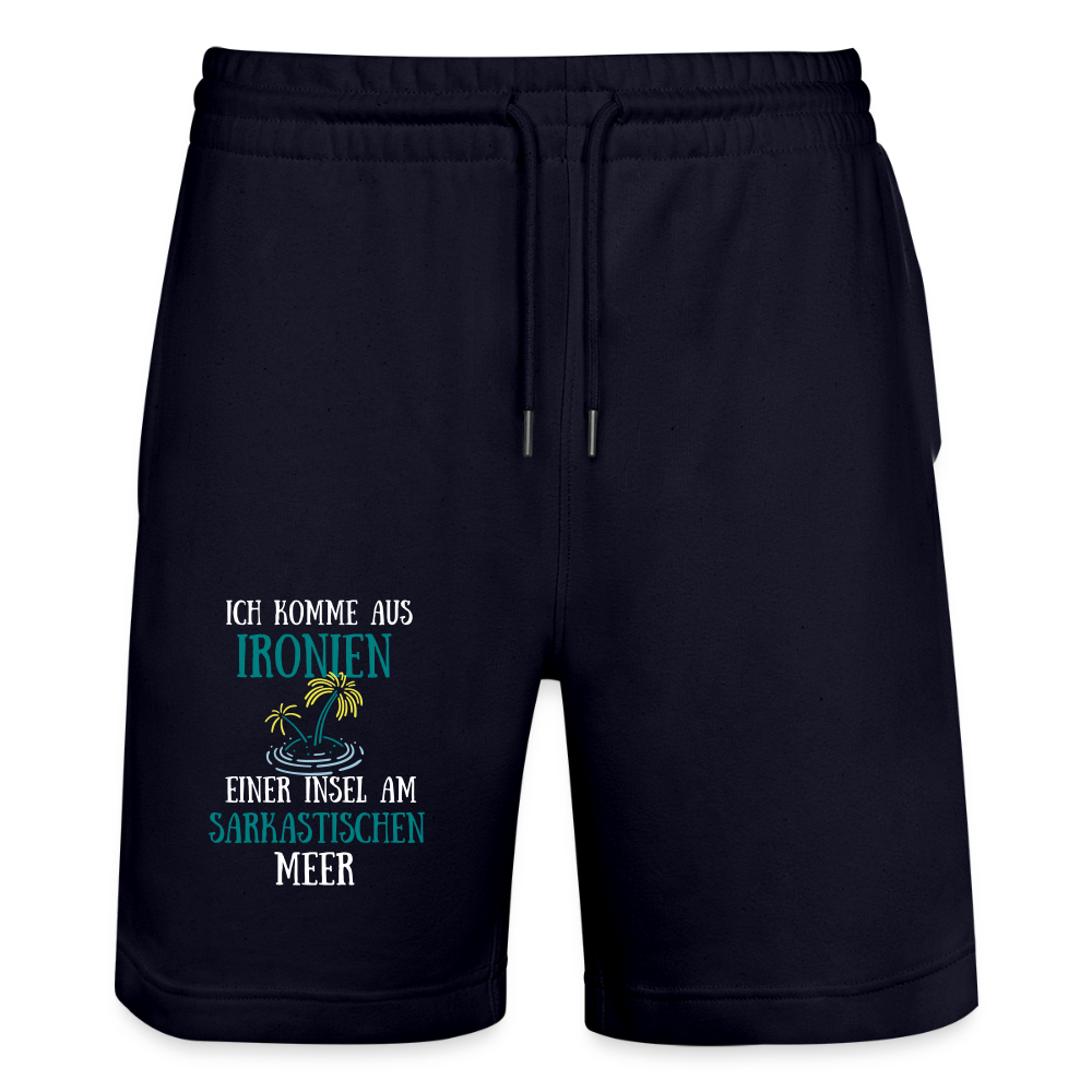 Ich komme aus Ironien, einer Insel am sarkastischen Meer Unisex Bio Shorts - Dark navy