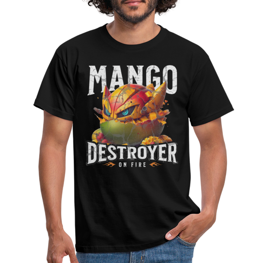 Mango Destroyer on Fire Herren T-Shirt - Schwarz