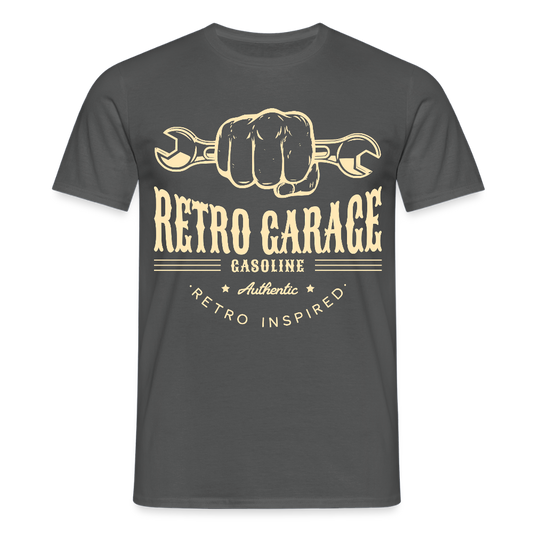 Authentic Garage Retro Inspired Gasoline Herren T-Shirt - Anthrazit