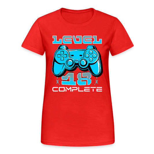 Level 18 Complete Gamepad Damen T-Shirt - Rot