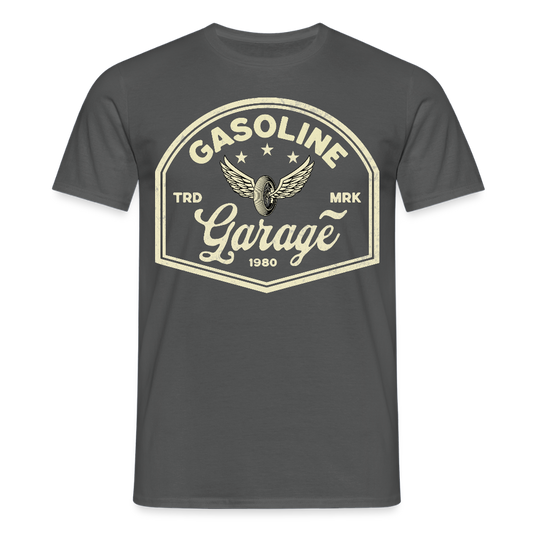 Authentic Garage Retro Inspired Gasoline Herren T-Shirt - Anthrazit