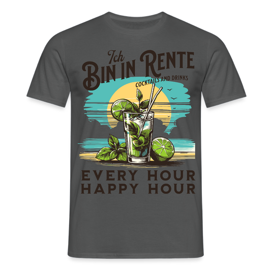 Ich bin in Rente Every Hour Happy Hour Herren T-Shirt - Anthrazit