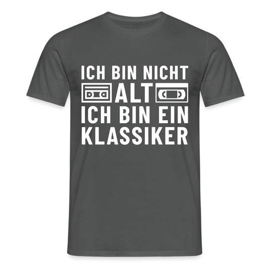 Ich bin nicht alt ich bin ein Klassiker Kassette Herren T-Shirt - Anthrazit