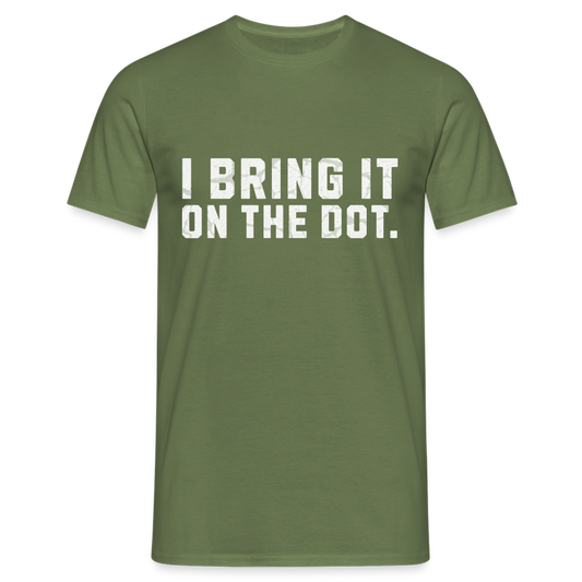 Bring It On The Dot. Lustiges Denglish Herren T-Shirt - Militärgrün