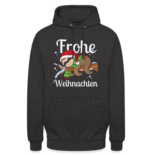 Frohe Weihnachten Ruhendes Festtagsfaultier Unisex Hoodie - Anthrazit