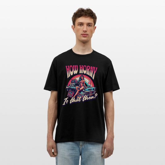 How Horny Is That Then Denglish Herren T-Shirt - Schwarz