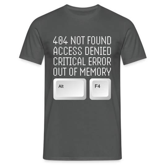 Alt F4 Systemfehlermeldung Herren T-Shirt - Anthrazit