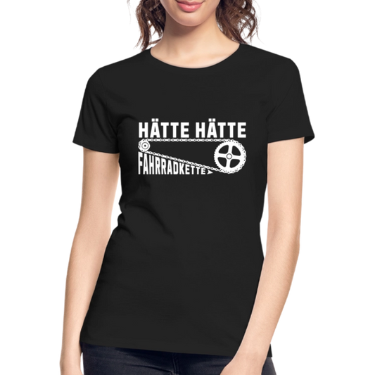 Hätte Hätte Fahrradkette Damen Premium Bio T-Shirt - Schwarz
