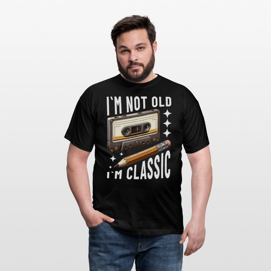 I´m not old I’m classic retro cassette Herren T-Shirt - Schwarz