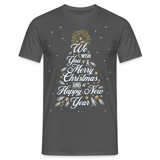 Christmas Happy New Year Herren T-Shirt - Anthrazit
