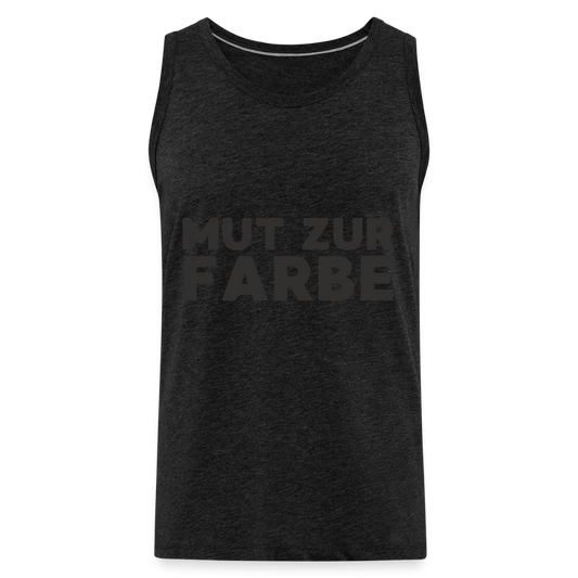 Mut zur Farbe Black Edition Herren Premium Tank Top - Anthrazit