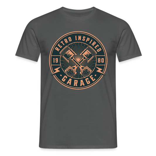 Authentic Garage Retro Inspired Gasoline Herren T-Shirt - Anthrazit