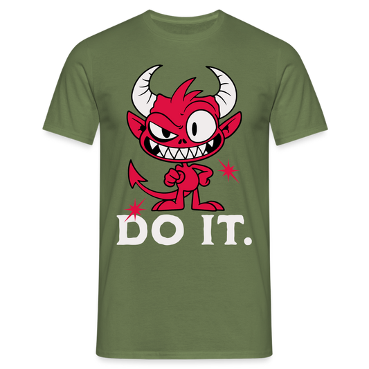 Do it. Cheeky Devil Herren T-Shirt - Militärgrün