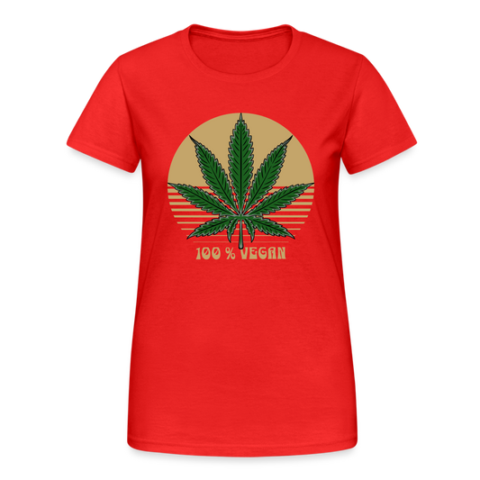 100 % Vegan Cannabis Herren T-Shirt - Rot
