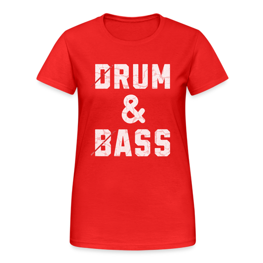 Drum and bass - rum and ass Damen T-Shirt - Rot