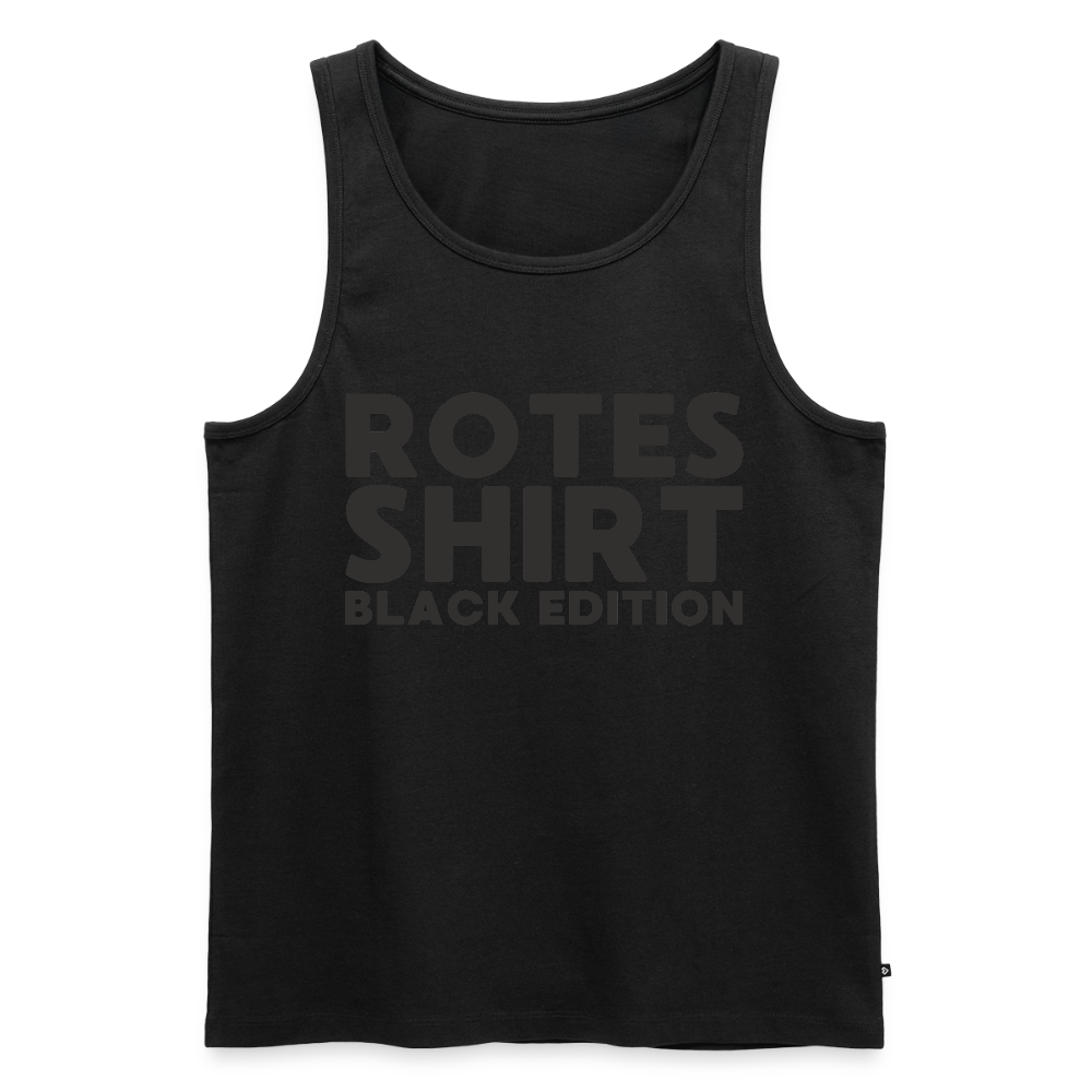 Rotes Shirt Black Edition Herren Premium Tank Top - Schwarz