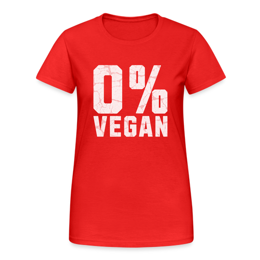 0% Vegan Damen T-Shirt - Rot