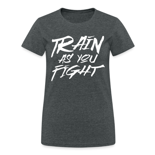 Train as you fight Damen T-Shirt - Dunkelgrau meliert