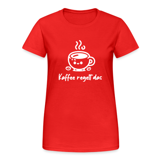 Kaffee regelt das Damen T-Shirt - Rot