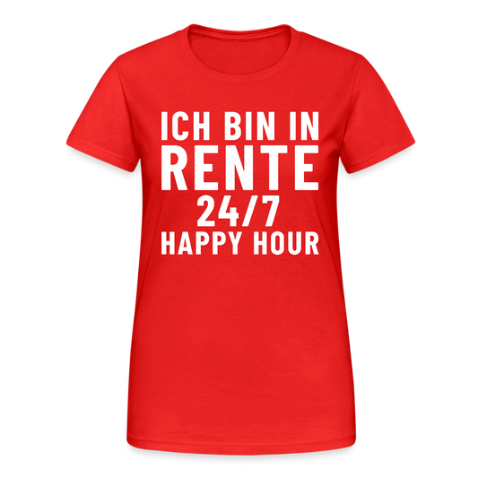 Ich bin in Rente 24/7 Happy Hour Damen T-Shirt - Rot