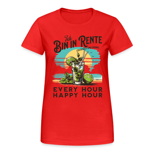 Ich bin in Rente Every Hour Happy Hour Damen T-Shirt - Rot