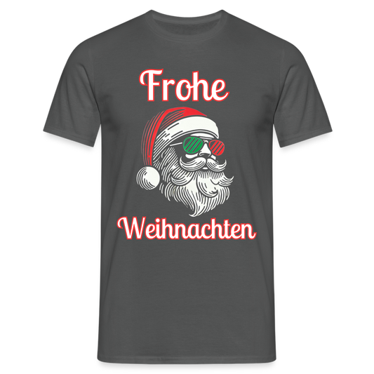 Frohe Weihnachten Sunny Santa Herren Shirt - Anthrazit