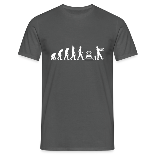 Zombie Evolution RIP Zombi Herren T-Shirt - Anthrazit