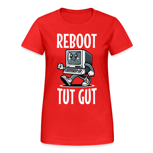 Reboot Tut Gut Administrator Damen T-Shirt - Rot