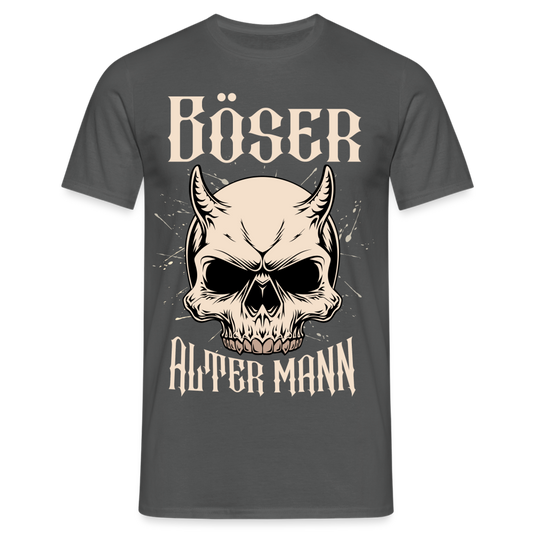 Böser alter Mann Skull Herren T-Shirt - Anthrazit