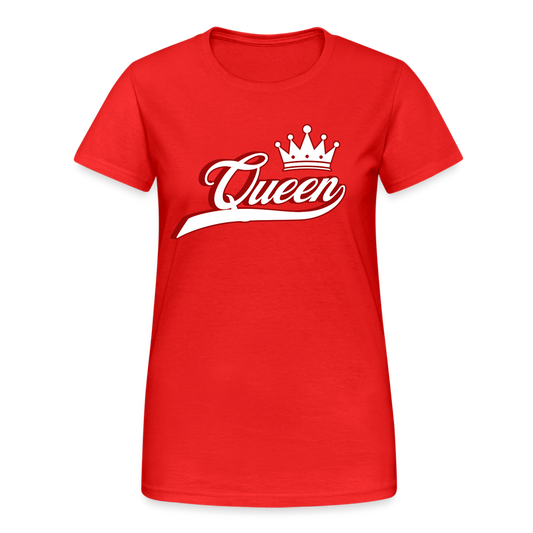 King Queen couple crown Damen T-Shirt - Rot