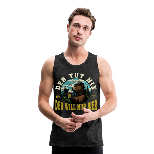 Der tut nix der will nur Bier Bär Herren Premium Tank Top - Anthrazit