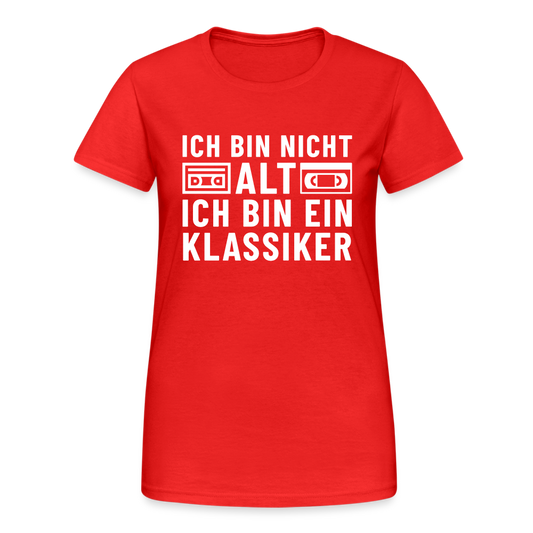 Ich bin nicht alt ich bin ein Klassiker Kassette Damen T-Shirt - Rot