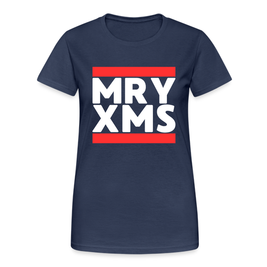 MRY XMS Merry Christmas Ugly Damen T-Shirt - Navy