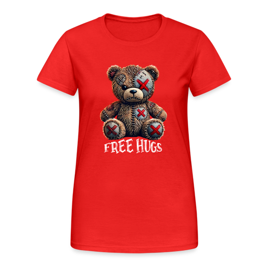 Free Hugs Teddy Bear Damen T-Shirt - Rot
