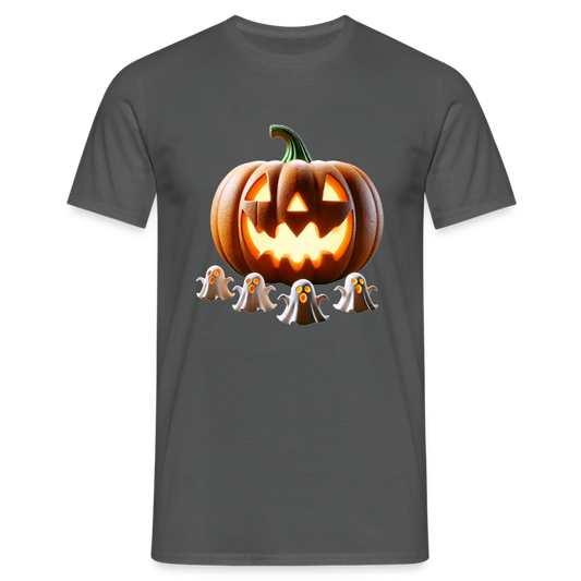 Halloween Kürbis Geister Herren T-Shirt - Anthrazit