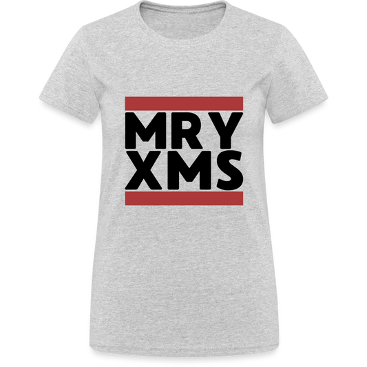 MRY XMS Merry Christmas Ugly Damen T-Shirt - Grau meliert