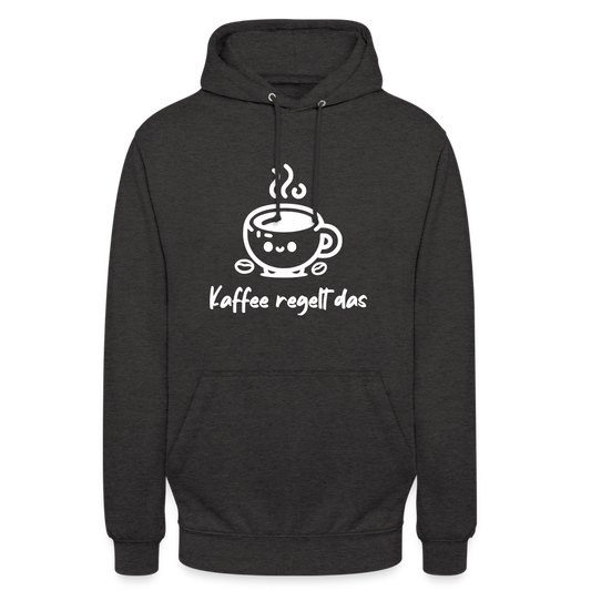 Kaffee regelt das Unisex Hoodie - Anthrazit