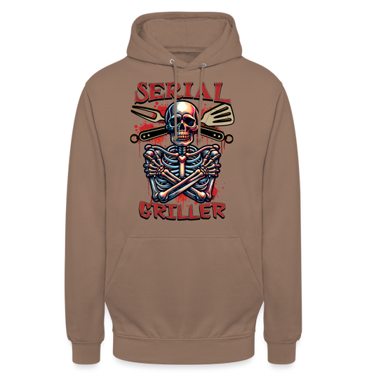 Serial Griller Skull Unisex Hoodie - Mokka