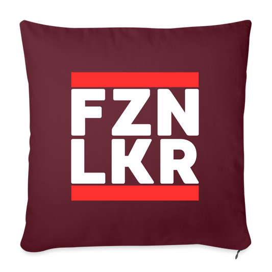 FZN LKR Sofakissen mit Füllung 44 x 44 cm - Burgunderrot
