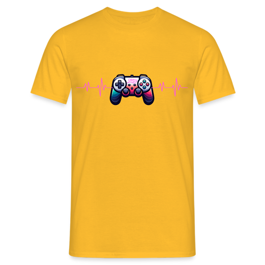 Heartbeat Gaming EKG Herren T-Shirt - Gelb